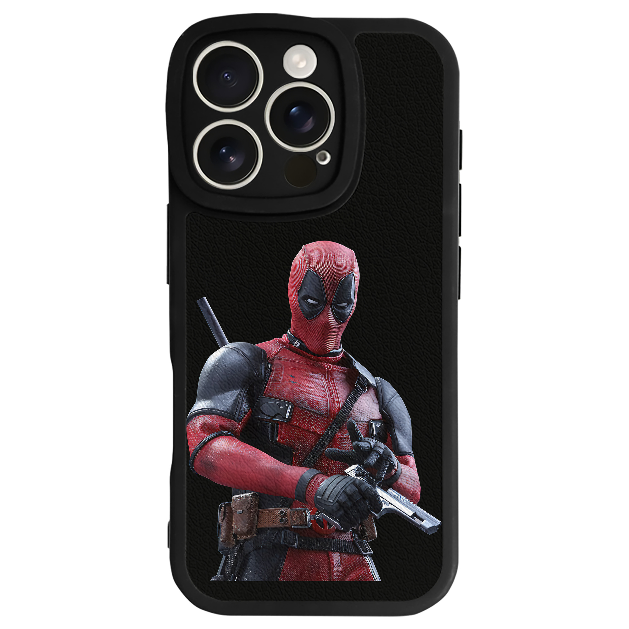 （画像用） Deadpool デッドプール 【iPhone 16シリーズ対応】シリコンスマホケース（レザー調） 材質：シリコン